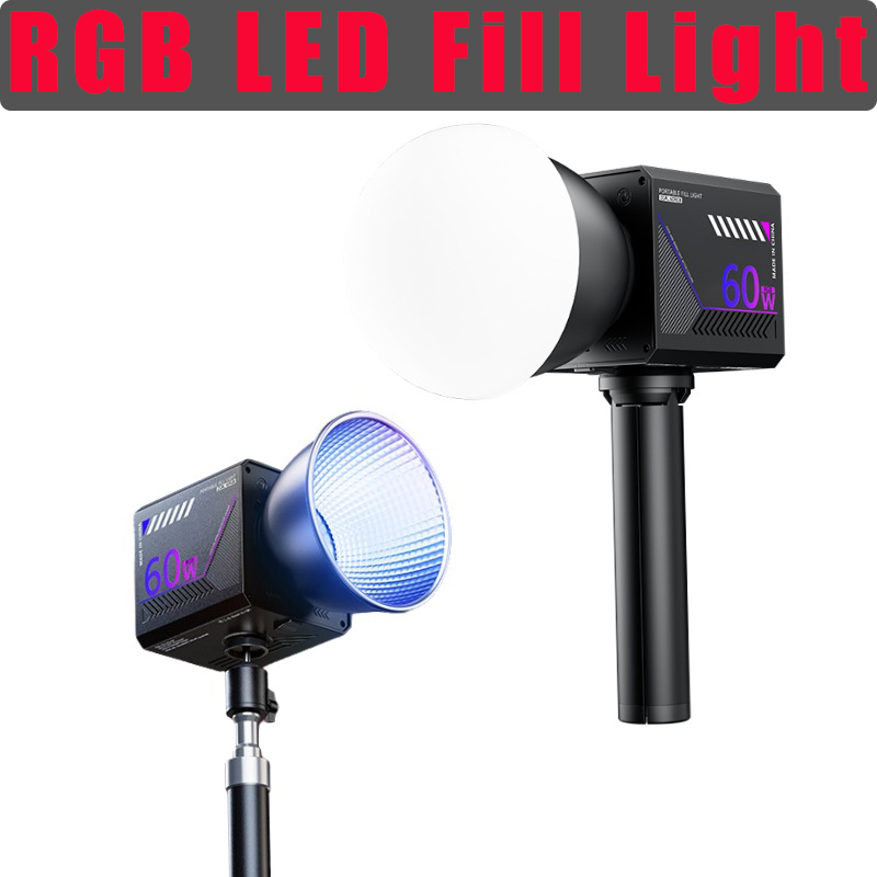 Photography Lighting Meter - Lampa wideo RGB 60W, przenośna lampa
